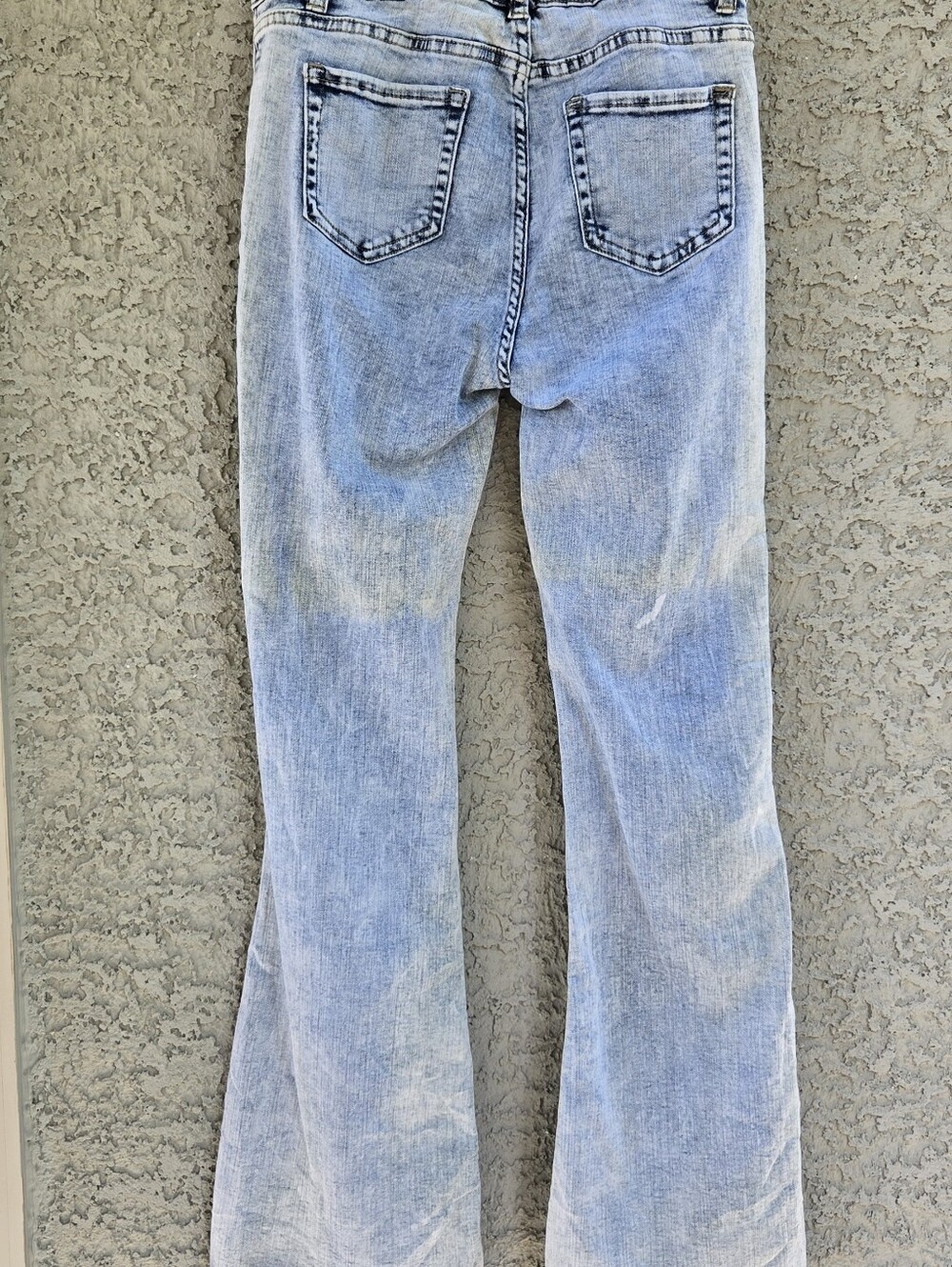 Pink Label Light Wash Distressed Women's Jeans - Casual Flare - Picture 6 of 9